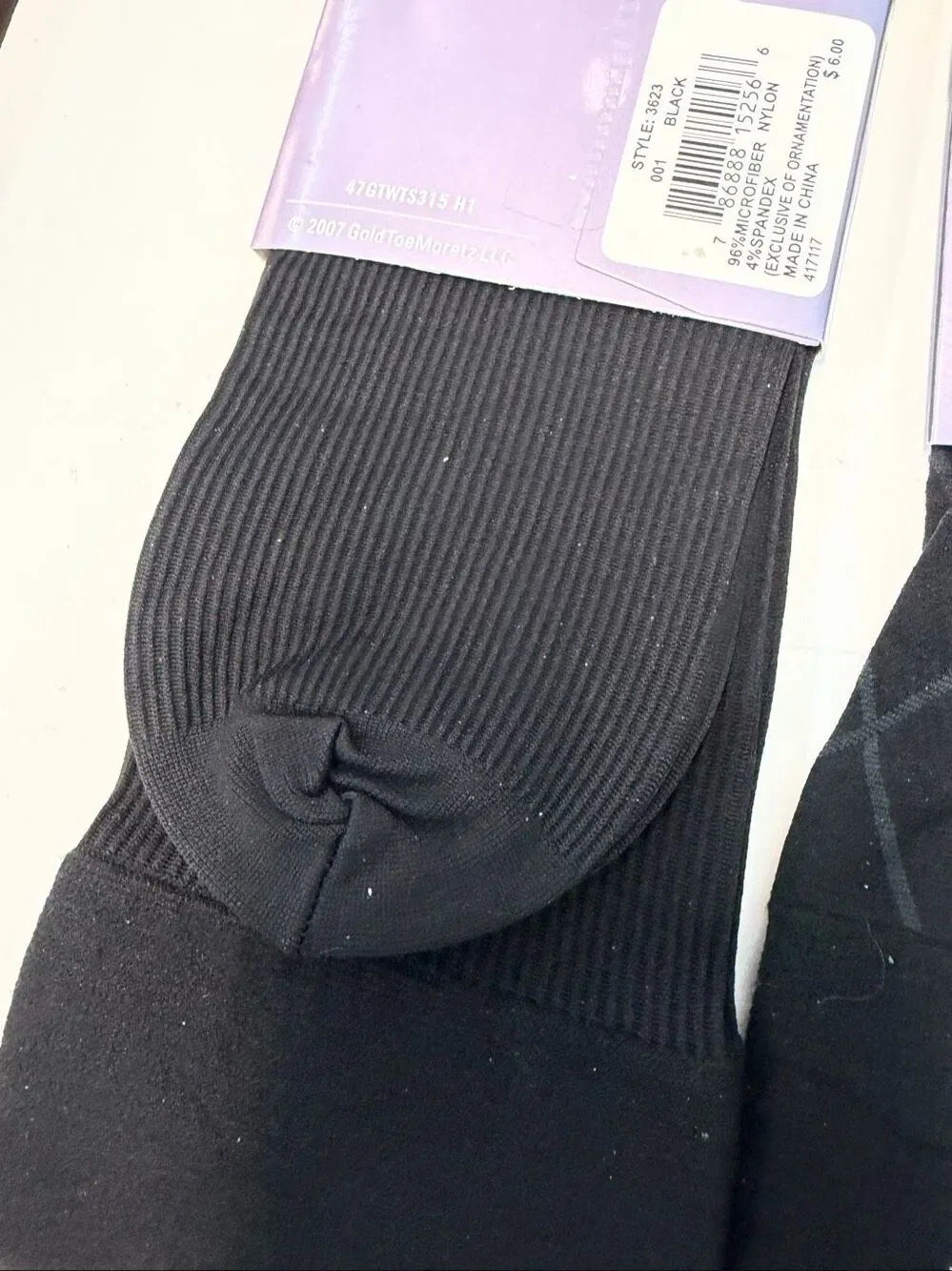 3 Pairs Goldtone Knee High Trouser Socks Womens Size 6-9 NEW TAGS Black Cream